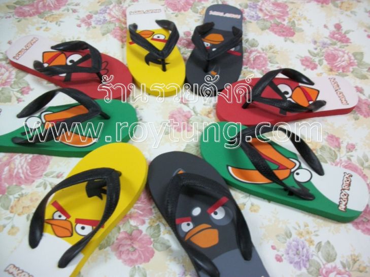 รูปภาพที่1 ของสินค้า : รองเท้าแตะฟองน้ำเด็ก Angry Birdsขายส่ง